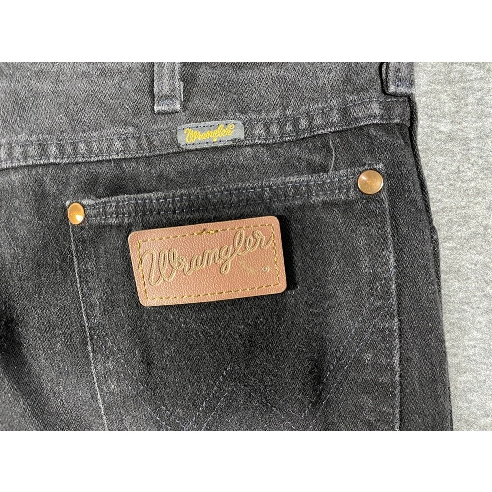 Wrangler Jeans Mens 36x36 Fits 34x36 Black Cowboy Cut Slim Fit Made in USA 936